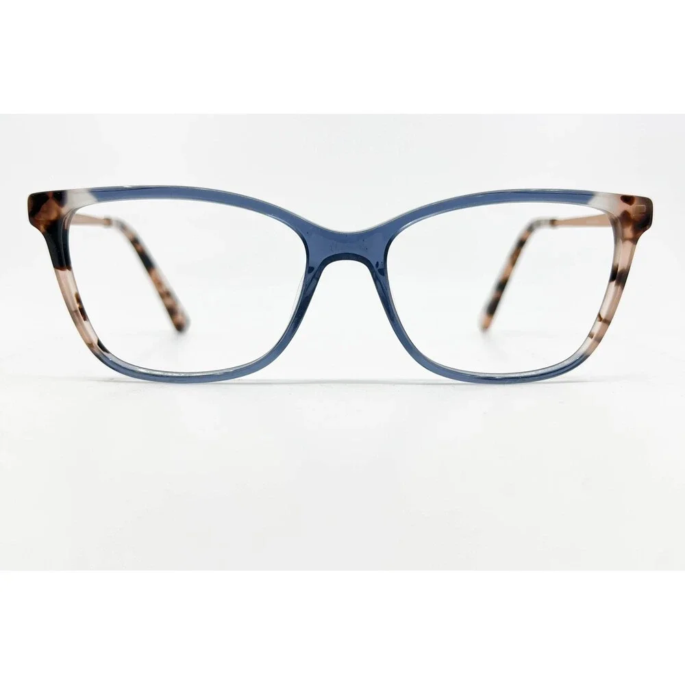 Chelsea Morgan Eyeglasses Womens Blue New Cat Eye CM 20214 54-16-145